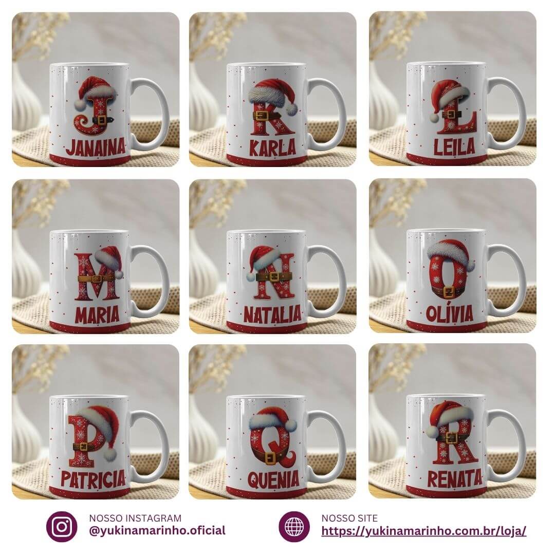 V49 – Arte Caneca Alfabeto Natalino - Imagem 4