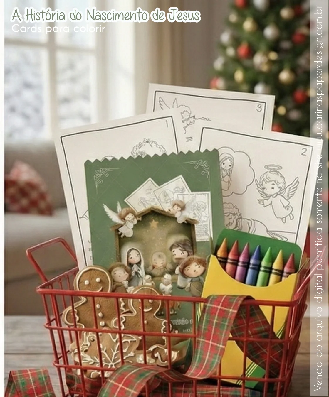 Kit Pronto para Imprimir: Cards A6 A história do Nascimento de Jesus - Imagem 9