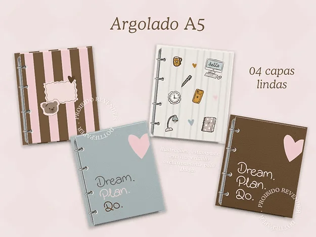 Capas Argolado Bella School A5 - Imagem 4