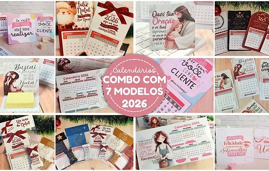 COMBO CALENDÁRIOS 2026 – 7 formatos