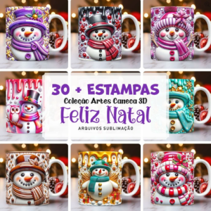30 Artes para Caneca Boneco de Neve