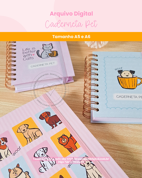 Combo Caderneta Pet - Branco Papel