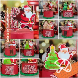 Combo 15 Topos de Bolo – Natal