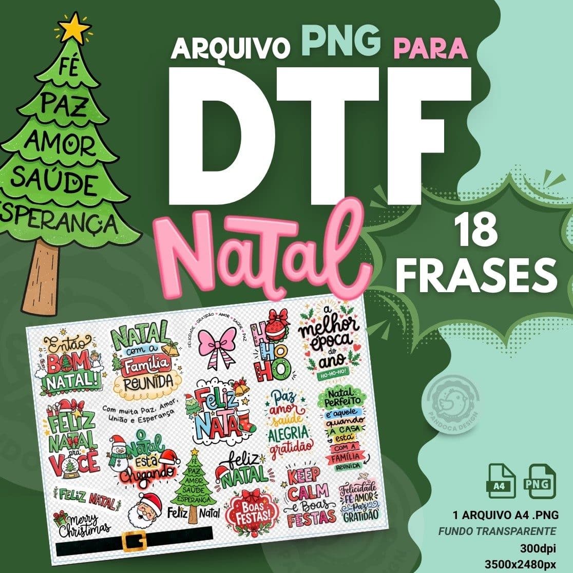 Arquivo para DTF (parte 1,2 E 3 )- Natal 2025 (Pandoca) - Imagem 3