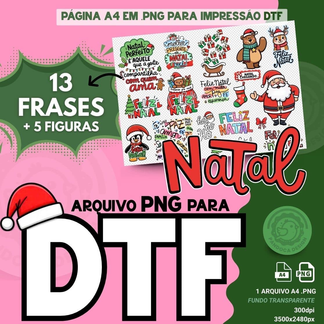 Arquivo para DTF (parte 1,2 E 3 )- Natal 2025 (Pandoca) - Imagem 2