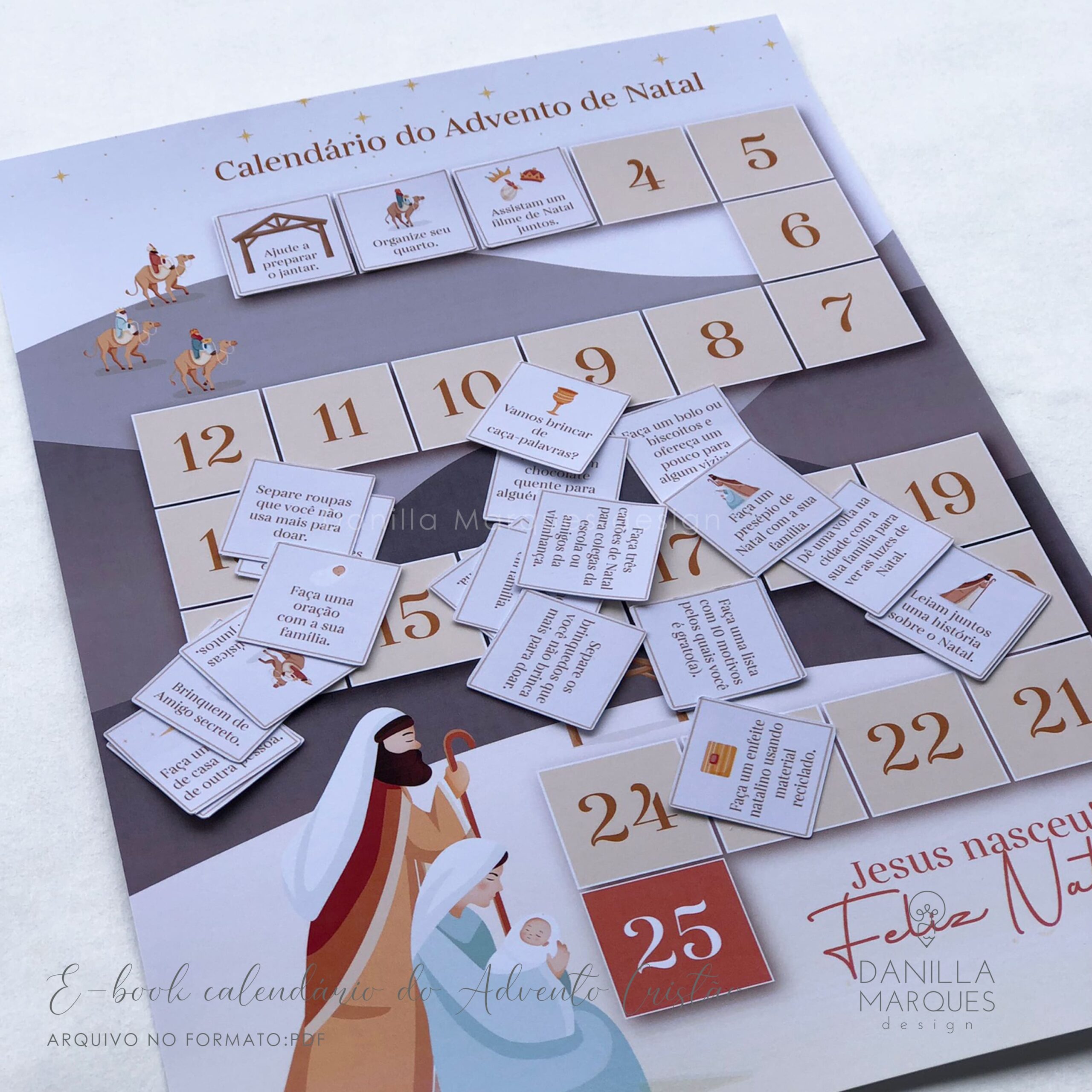 E-BOOK CALENDÁRIO DO ADVENTO CRISTÃO PARA PROFISSIONAIS – DXF, SVG, PDF - Imagem 7