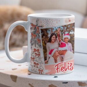 Feliz Natal - com espaço pra foto - arte caneca