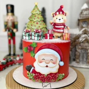 Natal Aquarelado – Topo de Bolo