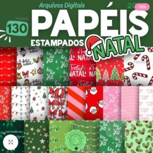 Papéis Digitais Estampados Natal 2025