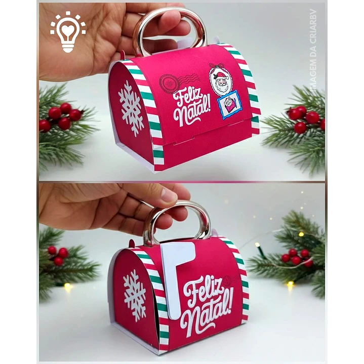 Porta Caneca Caixa de Correios Natalino