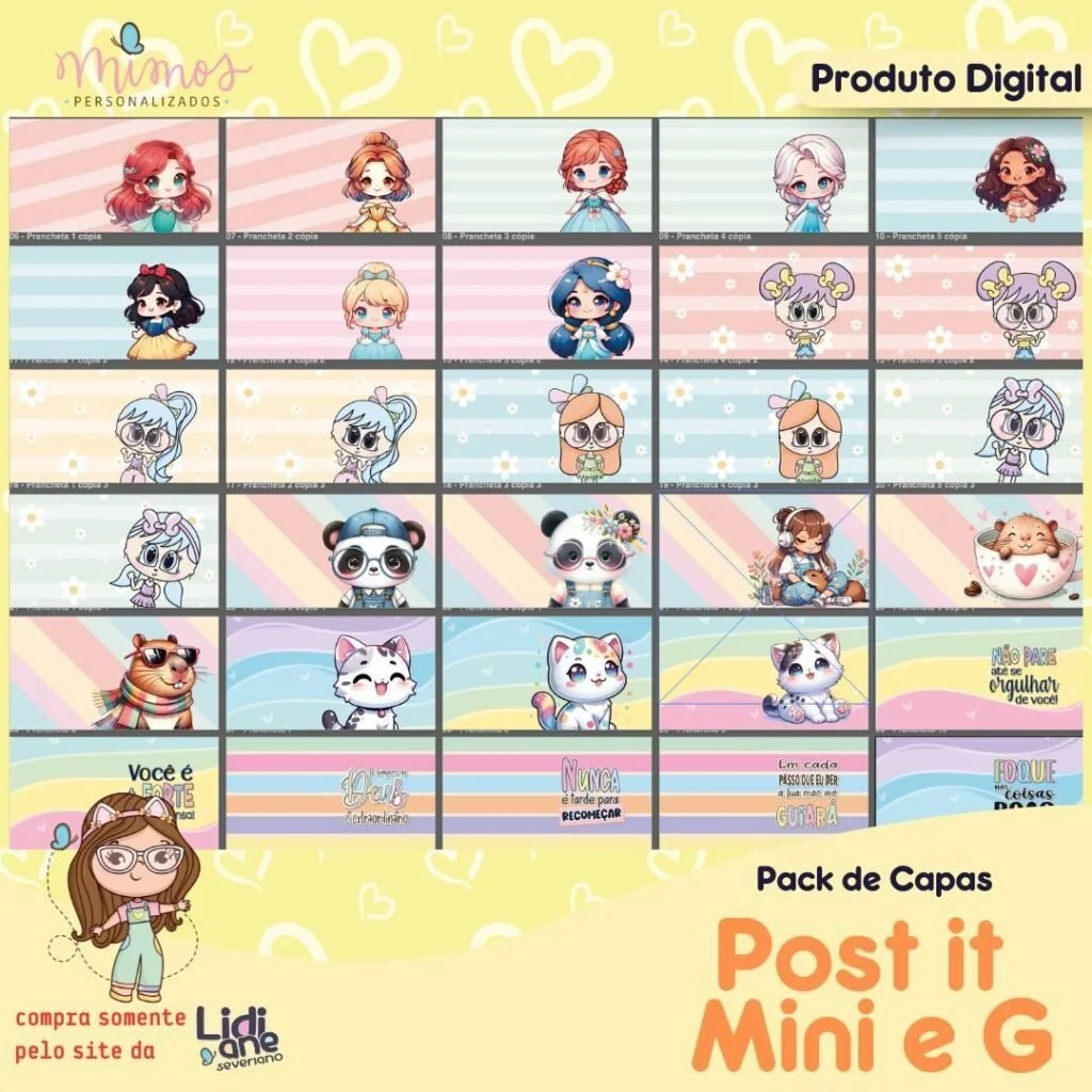 Pack Capas – POST IT MINI E G (Mimos Personalizados) - Imagem 3