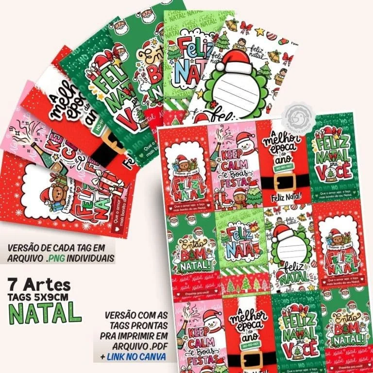 Tags de Natal – Artes prontas pra imprimir - Gratuito - Imagem 5
