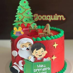 Meu primeiro natal Menino – Topo de Bolo