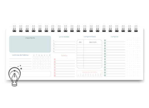 Miolo digital – DeskPlanner Cores 2026 - Imagem 4