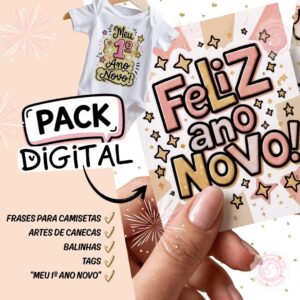 Pack FELIZ ANO NOVO - Artes canecas e camisetas