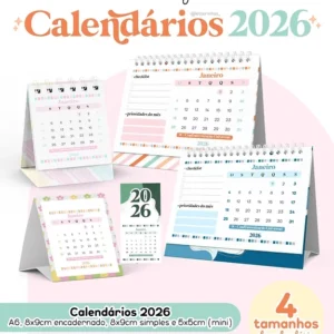 Calendários 2026 (Letterinhas)