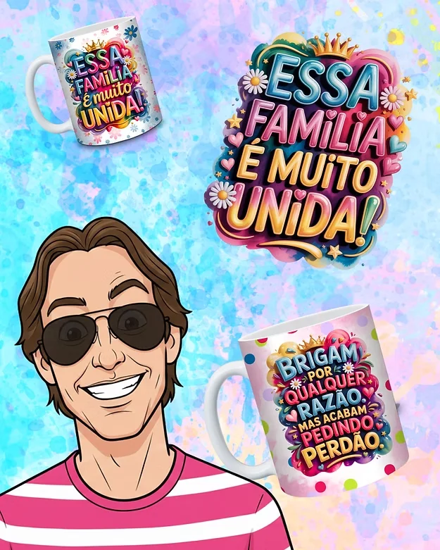 Pacote artes caneca Familia Unida
