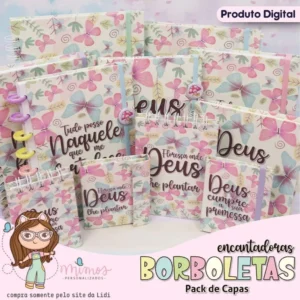 Pack de CAPAS – Borboletas Encantadoras (Mimos Personalizados)