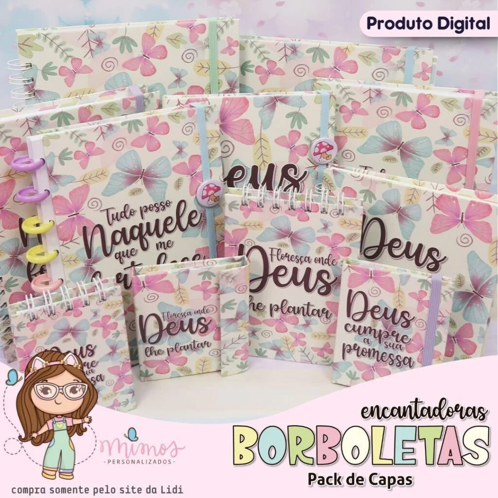 Pack de CAPAS – Borboletas Encantadoras (Mimos Personalizados)