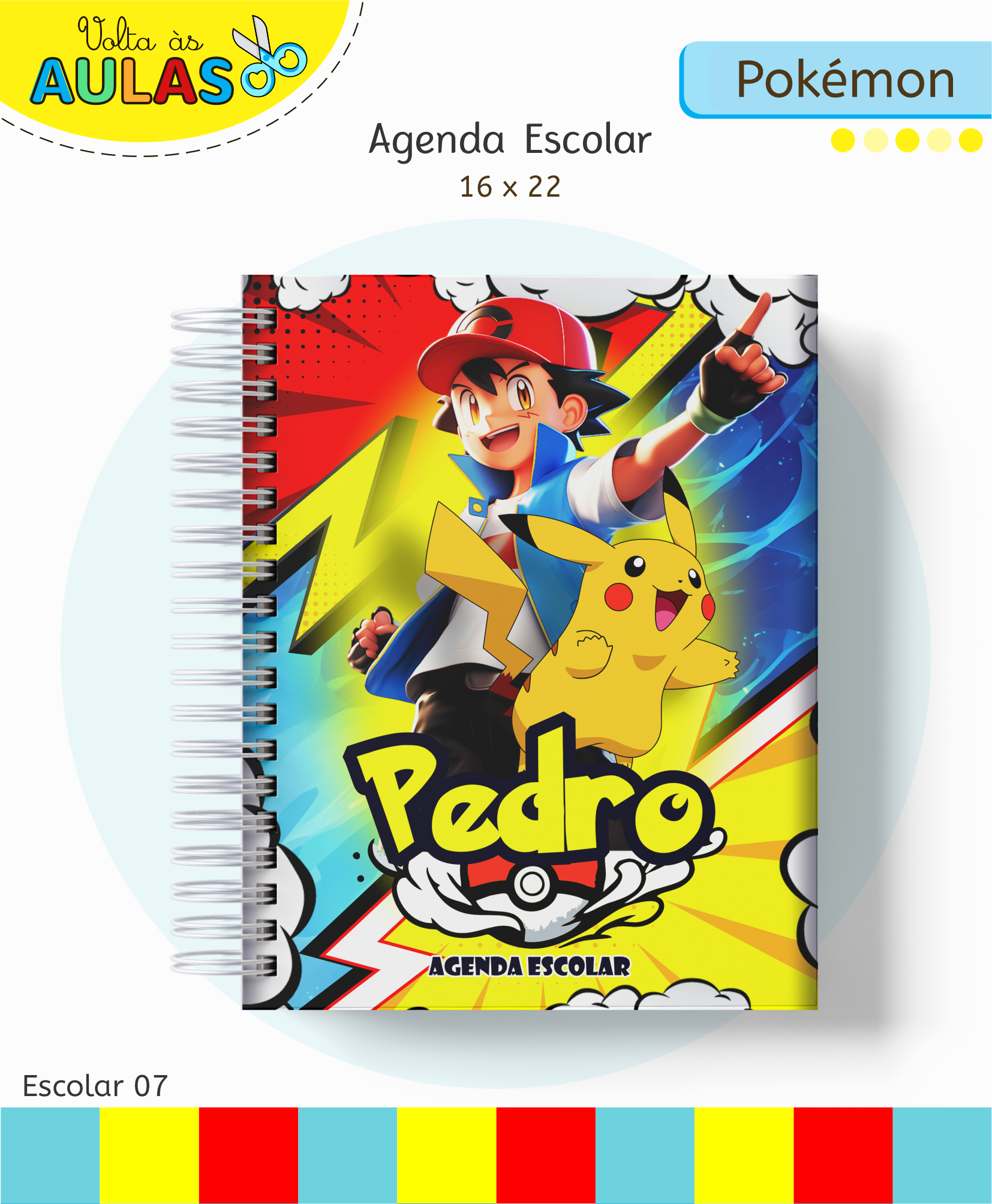 Pokemon – Kit Escolar 2026 (Lina Criativa)