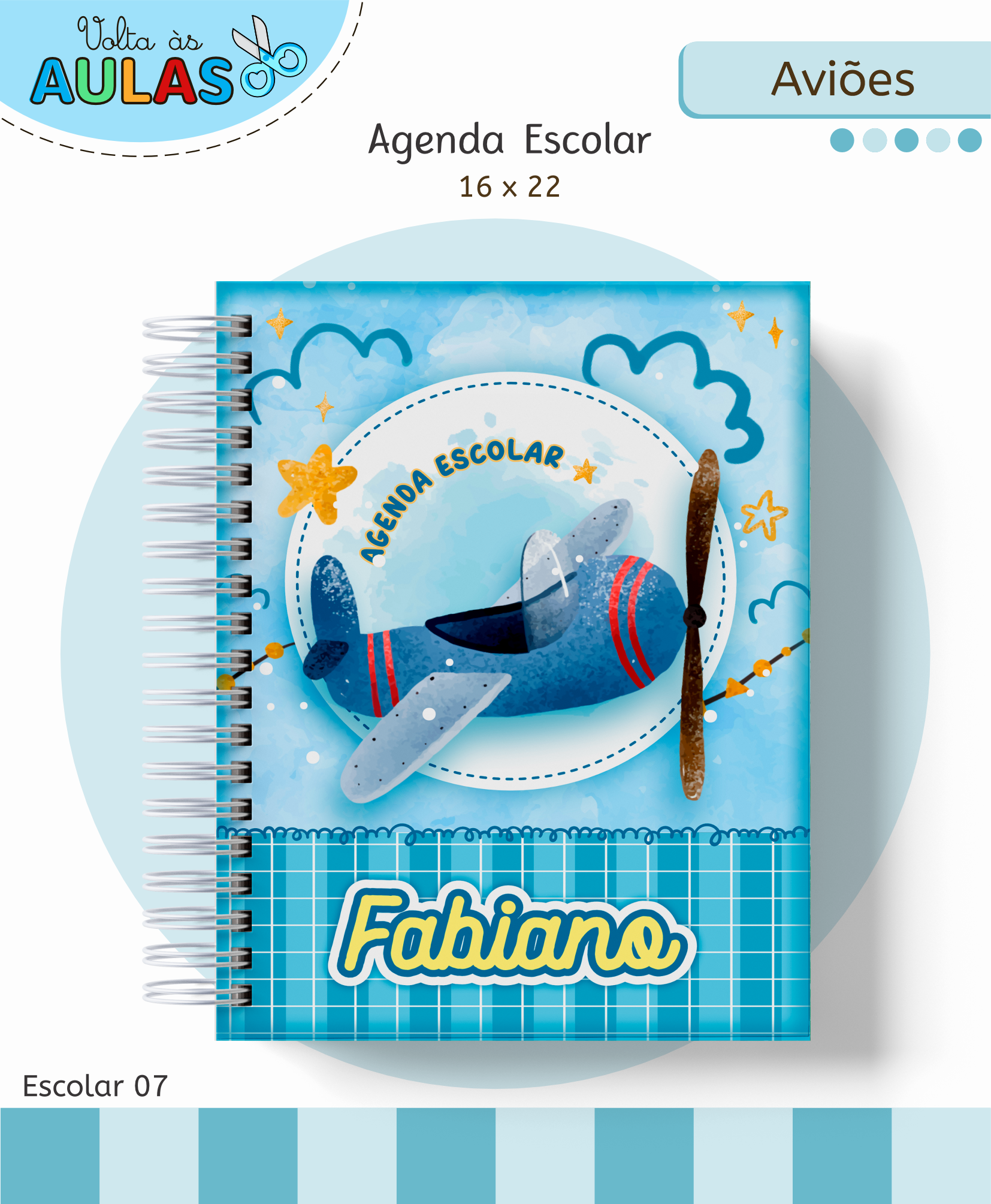 Aviões – Kit Escolar 2026 (Lina Criativa)