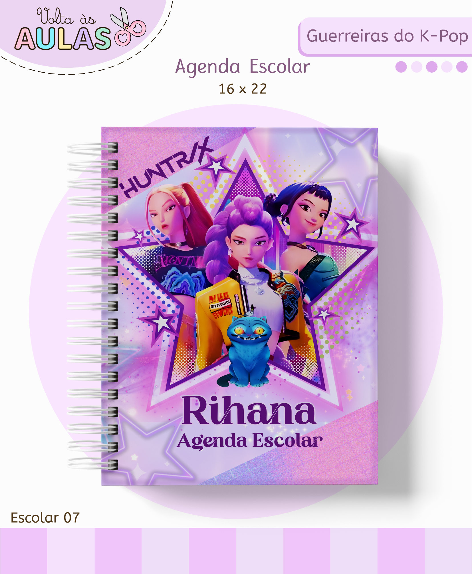 Guerreira do KPop – Kit Escolar 2026 (Lina Criativa)