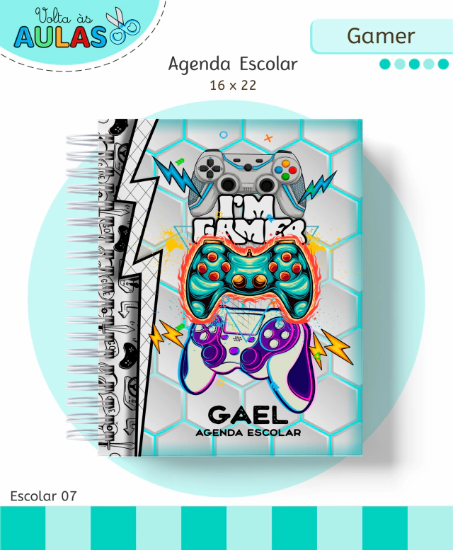 Gamer – Kit Escolar 2026 (Lina Criativa)