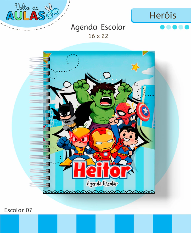 Heróis – Kit Escolar 2026 (Lina Criativa)