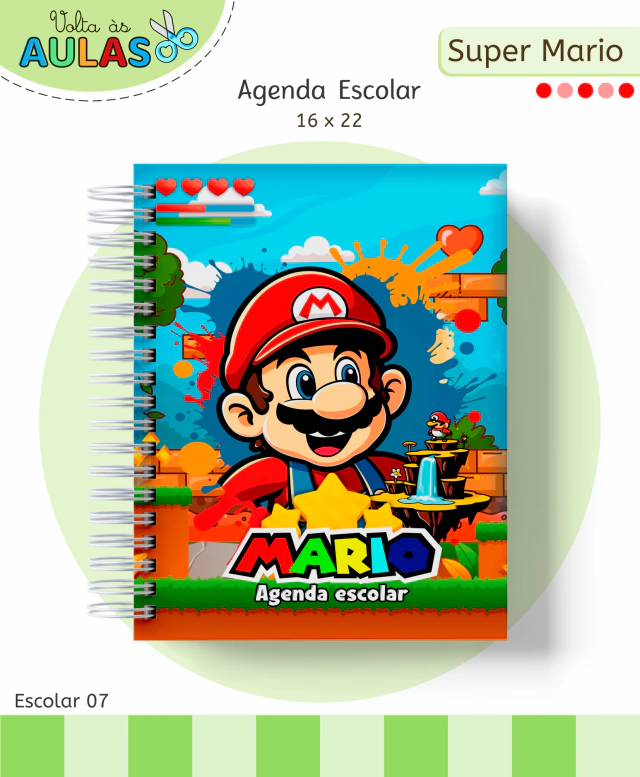 Super Mario - Kit Escolar 2026 (Lina Criativa)