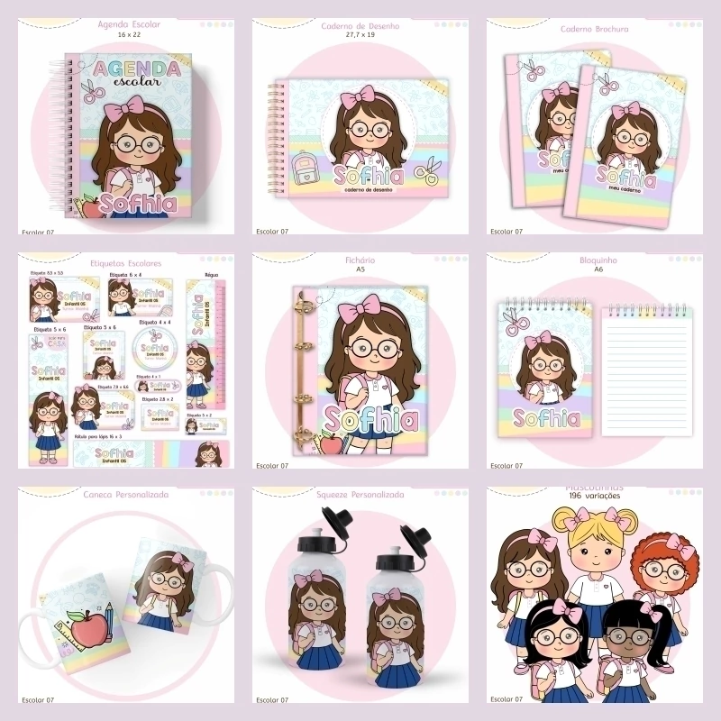 Aluninhas – Kit Escolar 2026 (Lina Criativa)