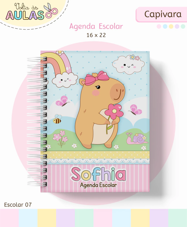 Capivara – Kit Escolar 2026 (Lina Criativa)