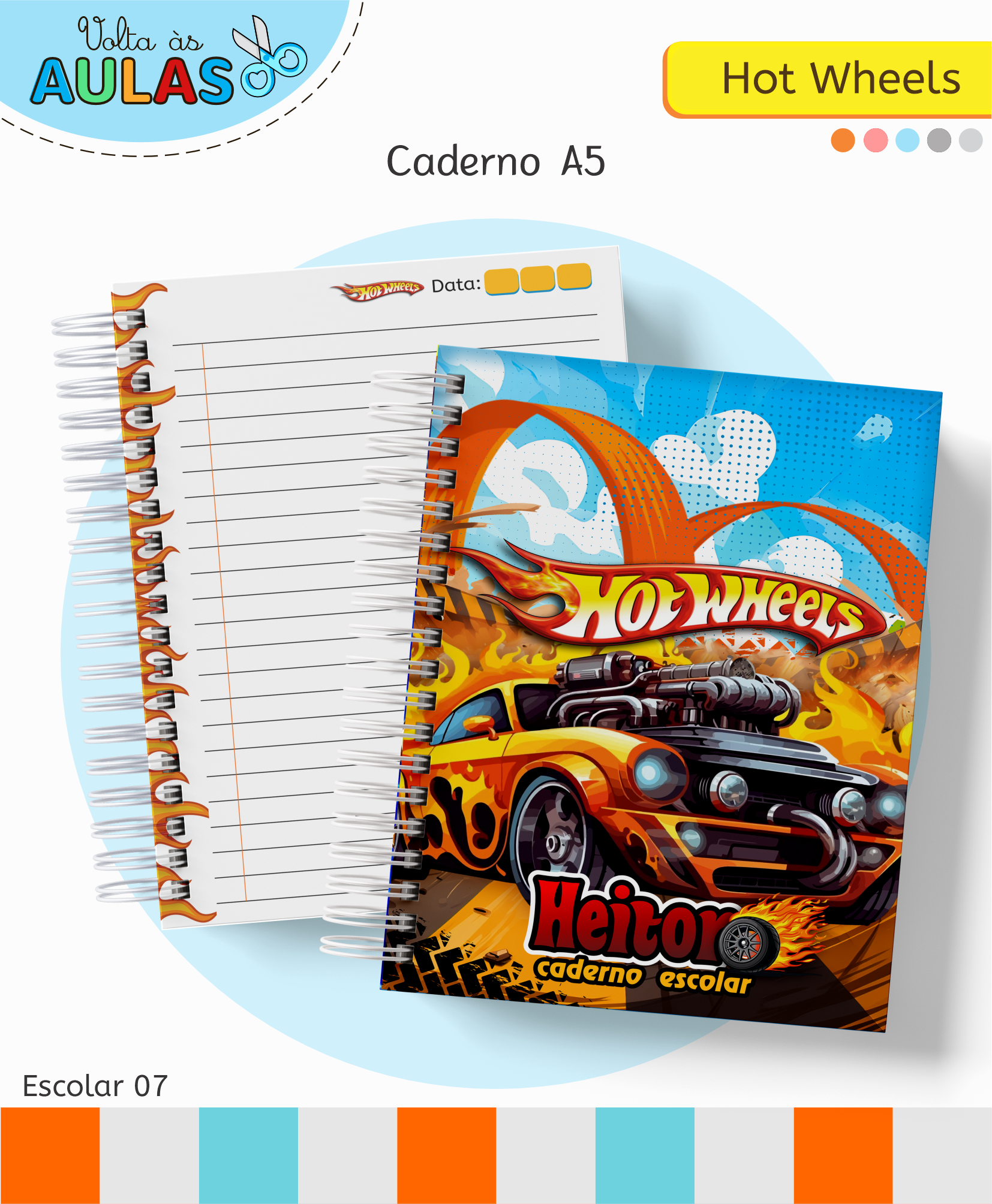 Hotwheels – Kit Escolar 2026 (Lina Criativa) - Imagem 3