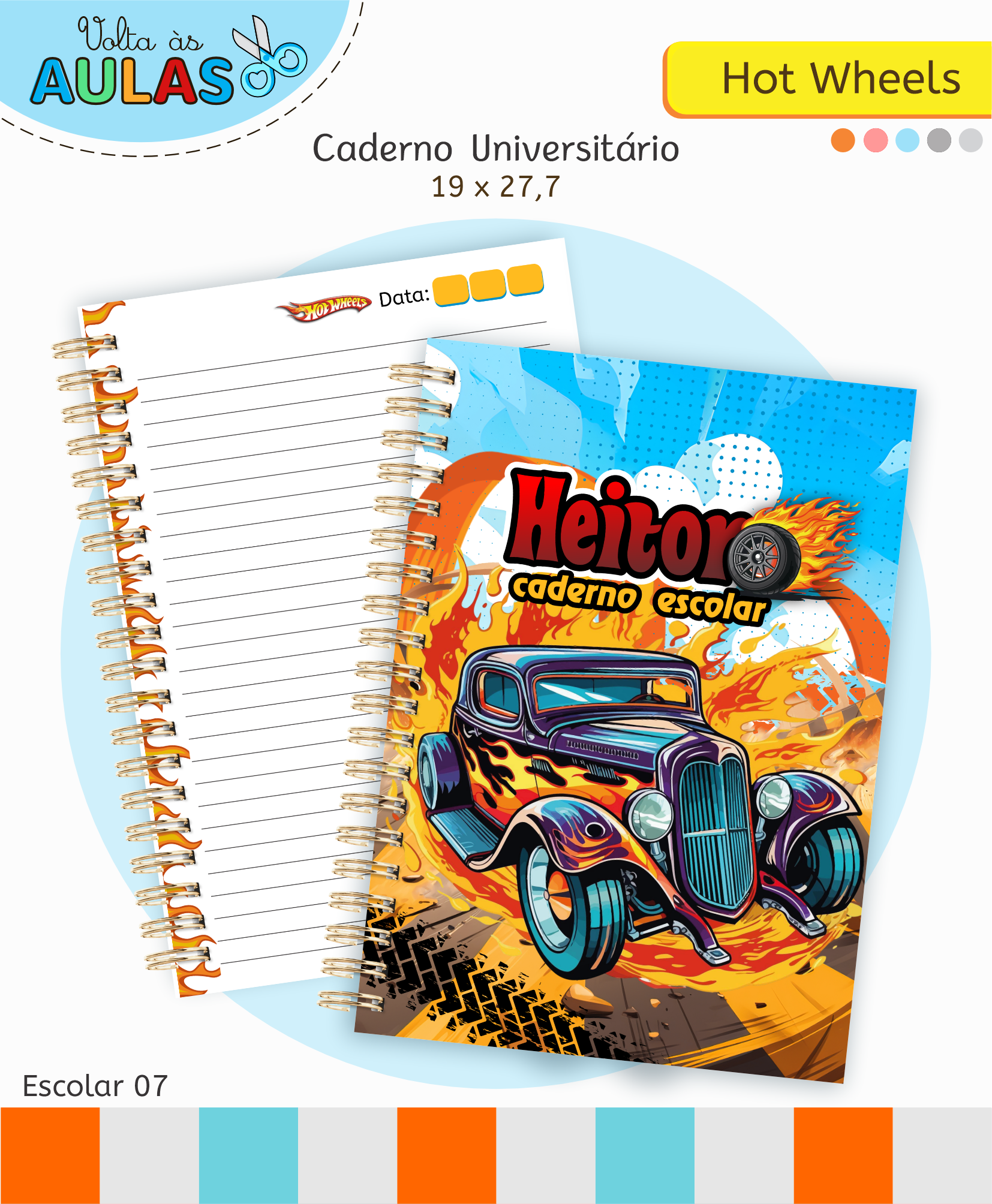 Hotwheels – Kit Escolar 2026 (Lina Criativa) - Imagem 4