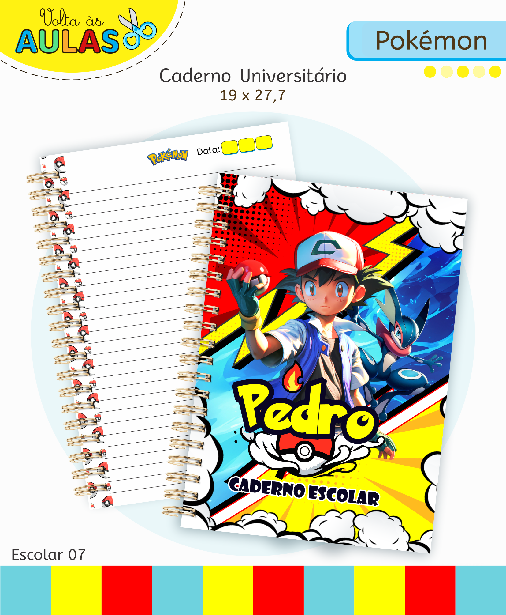 Pokemon – Kit Escolar 2026 (Lina Criativa) - Imagem 3