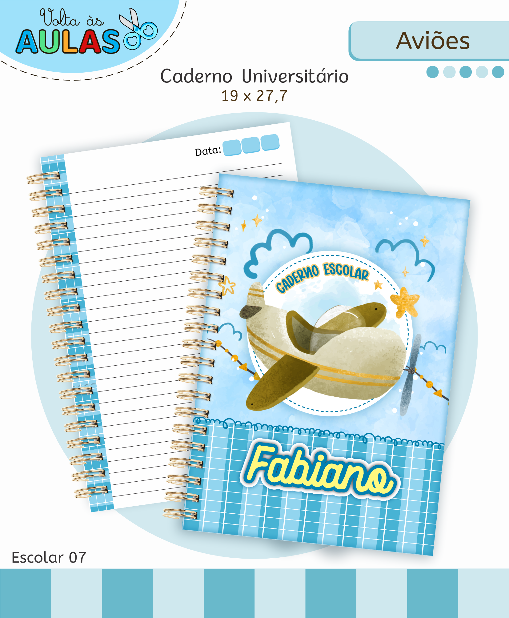Aviões – Kit Escolar 2026 (Lina Criativa) - Imagem 4