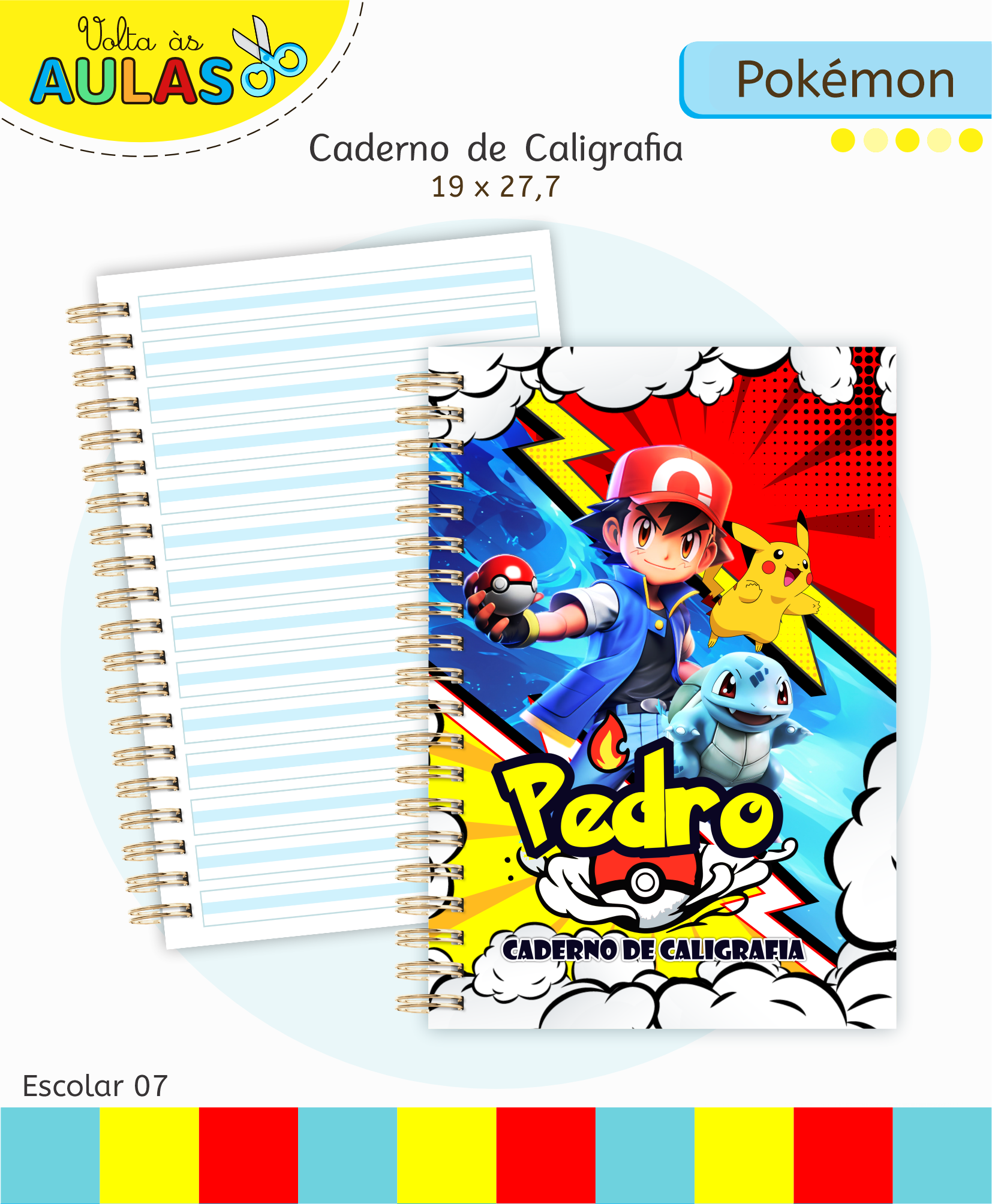 Pokemon – Kit Escolar 2026 (Lina Criativa) - Imagem 4