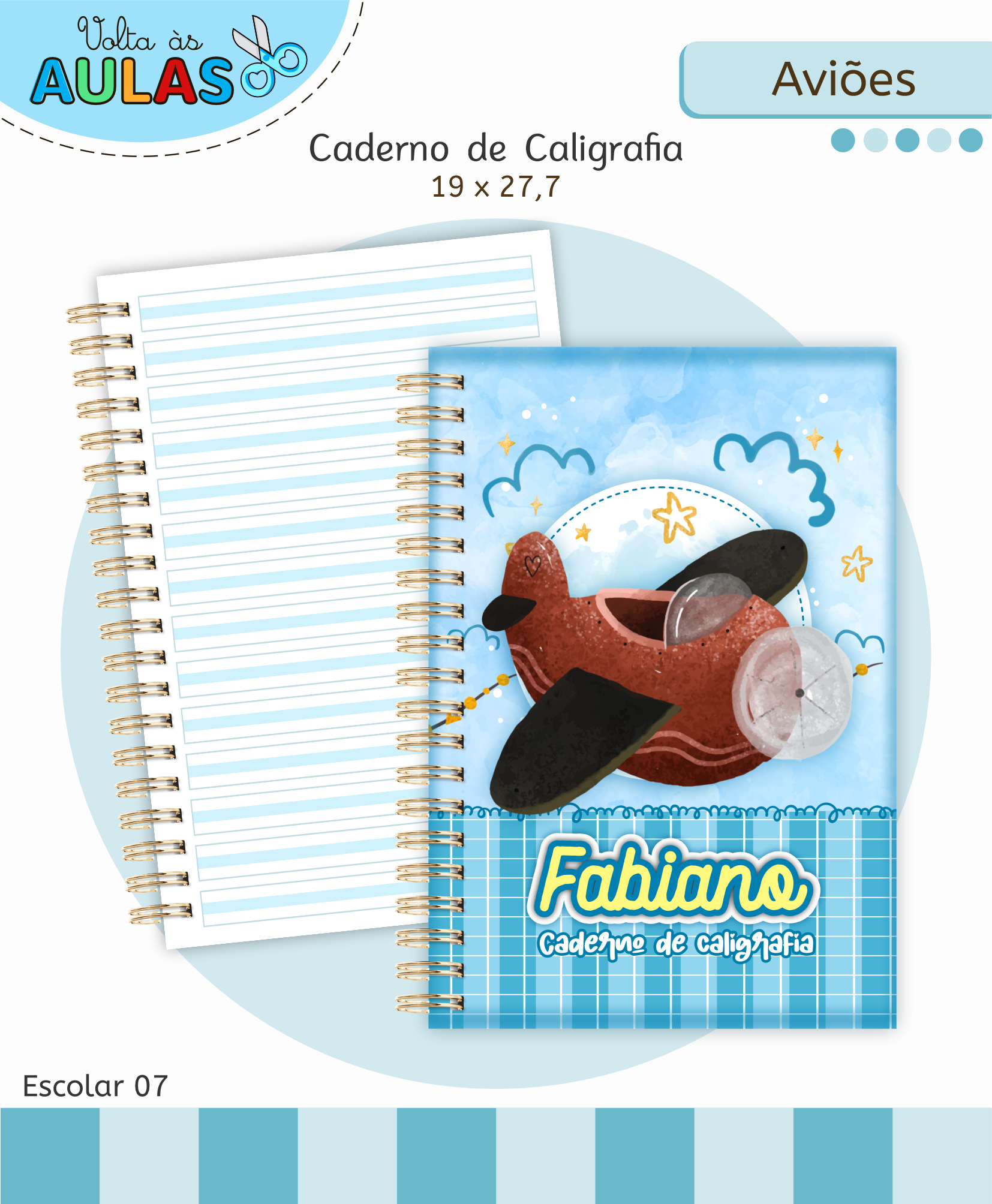 Aviões – Kit Escolar 2026 (Lina Criativa) - Imagem 5