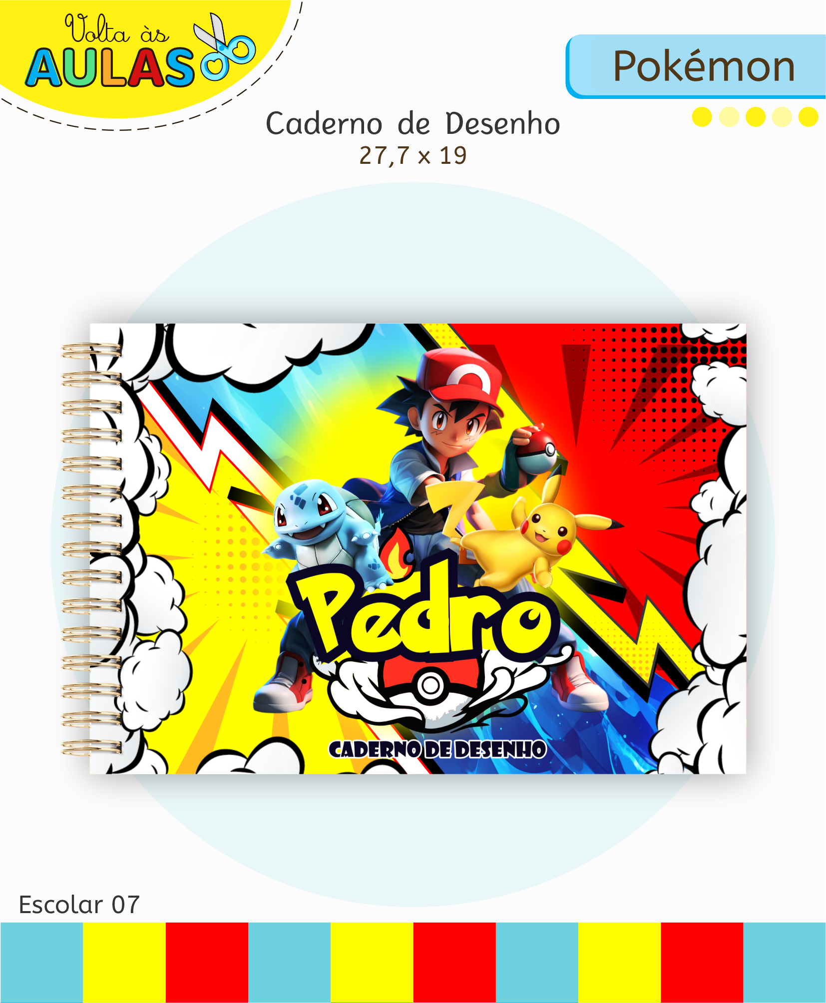 Pokemon – Kit Escolar 2026 (Lina Criativa) - Imagem 5