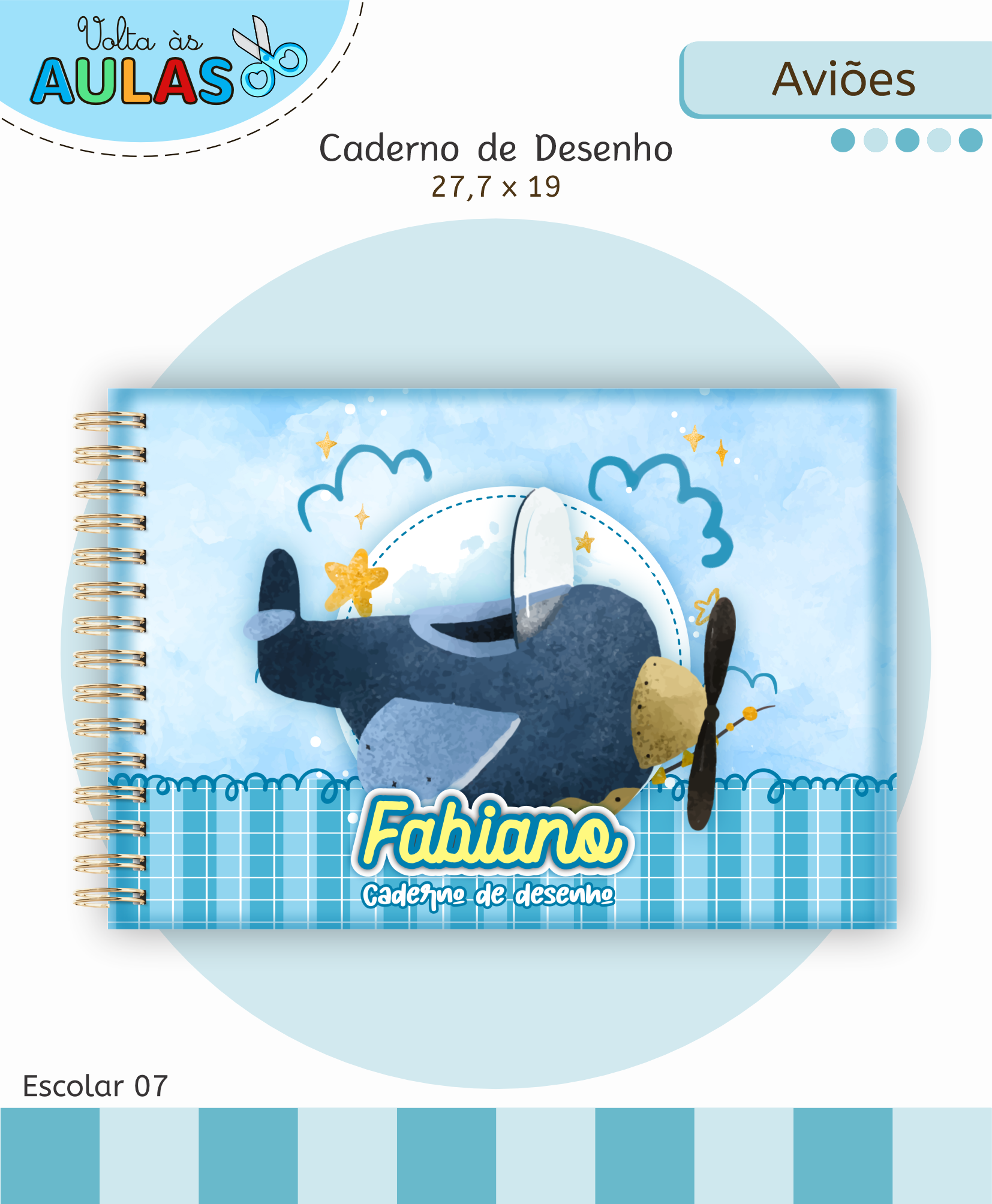 Aviões – Kit Escolar 2026 (Lina Criativa) - Imagem 6