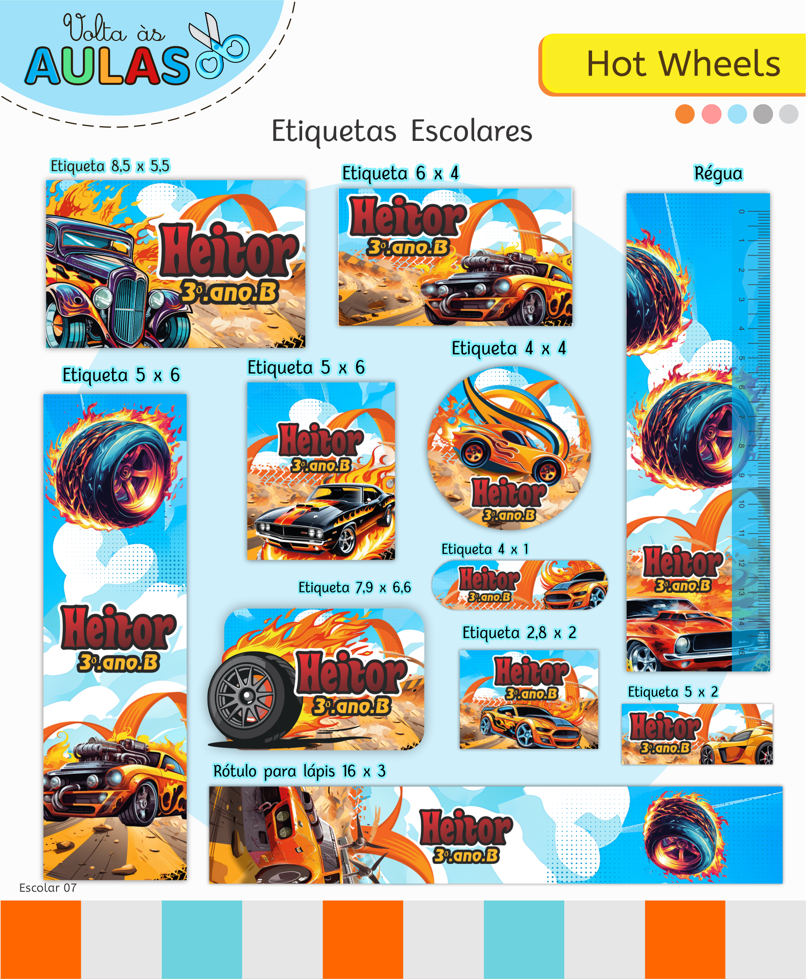Hotwheels – Kit Escolar 2026 (Lina Criativa) - Imagem 8