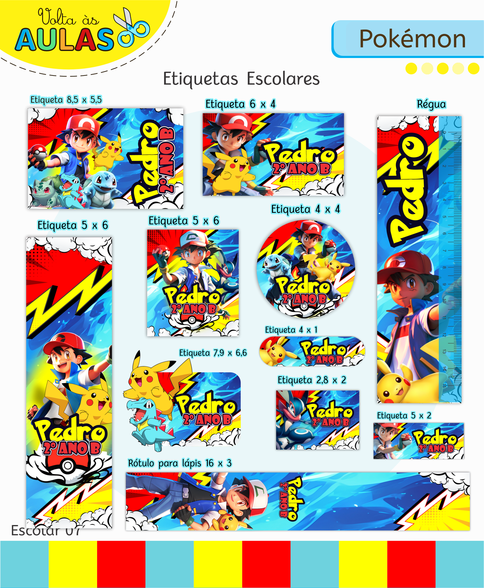 Pokemon – Kit Escolar 2026 (Lina Criativa) - Imagem 9