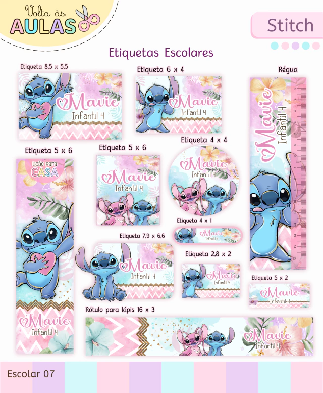 Stitch – Kit Escolar 2026 (Lina Criativa) - Imagem 8