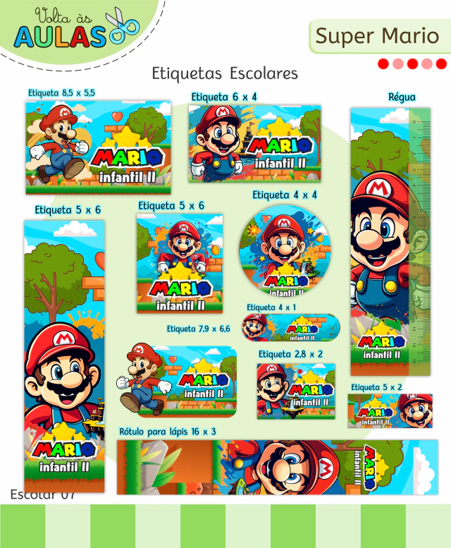 Super Mario - Kit Escolar 2026 (Lina Criativa) - Imagem 5