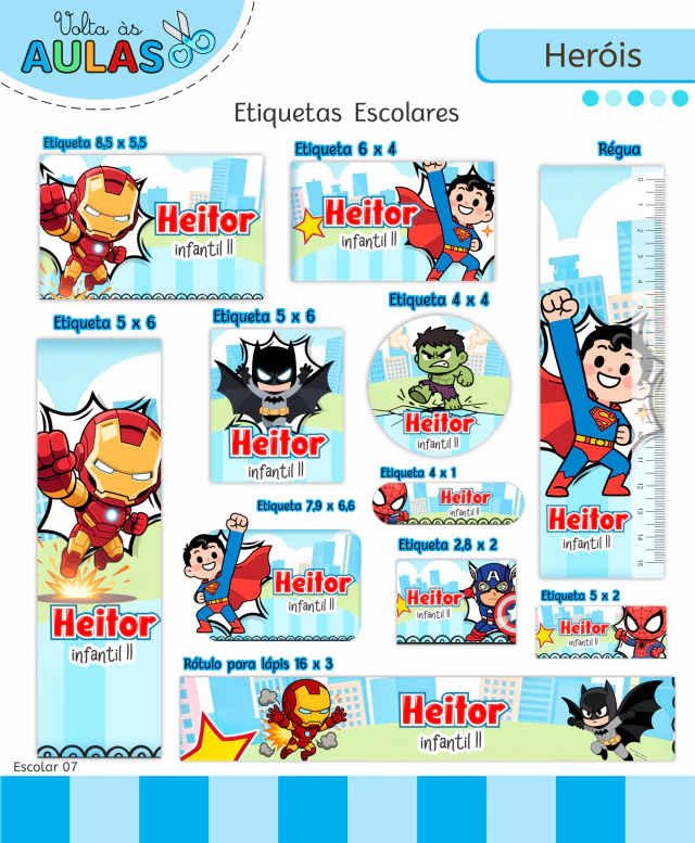 Heróis – Kit Escolar 2026 (Lina Criativa) - Imagem 7