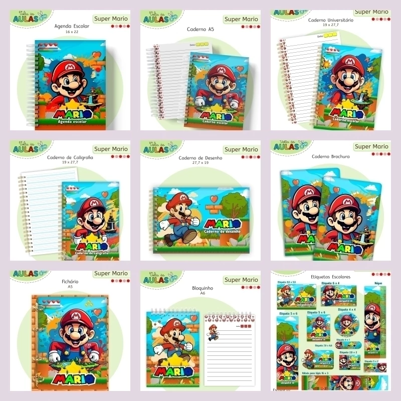 Super Mario - Kit Escolar 2026 (Lina Criativa) - Imagem 12