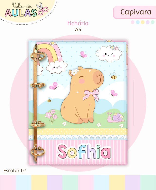 Capivara – Kit Escolar 2026 (Lina Criativa) - Imagem 6
