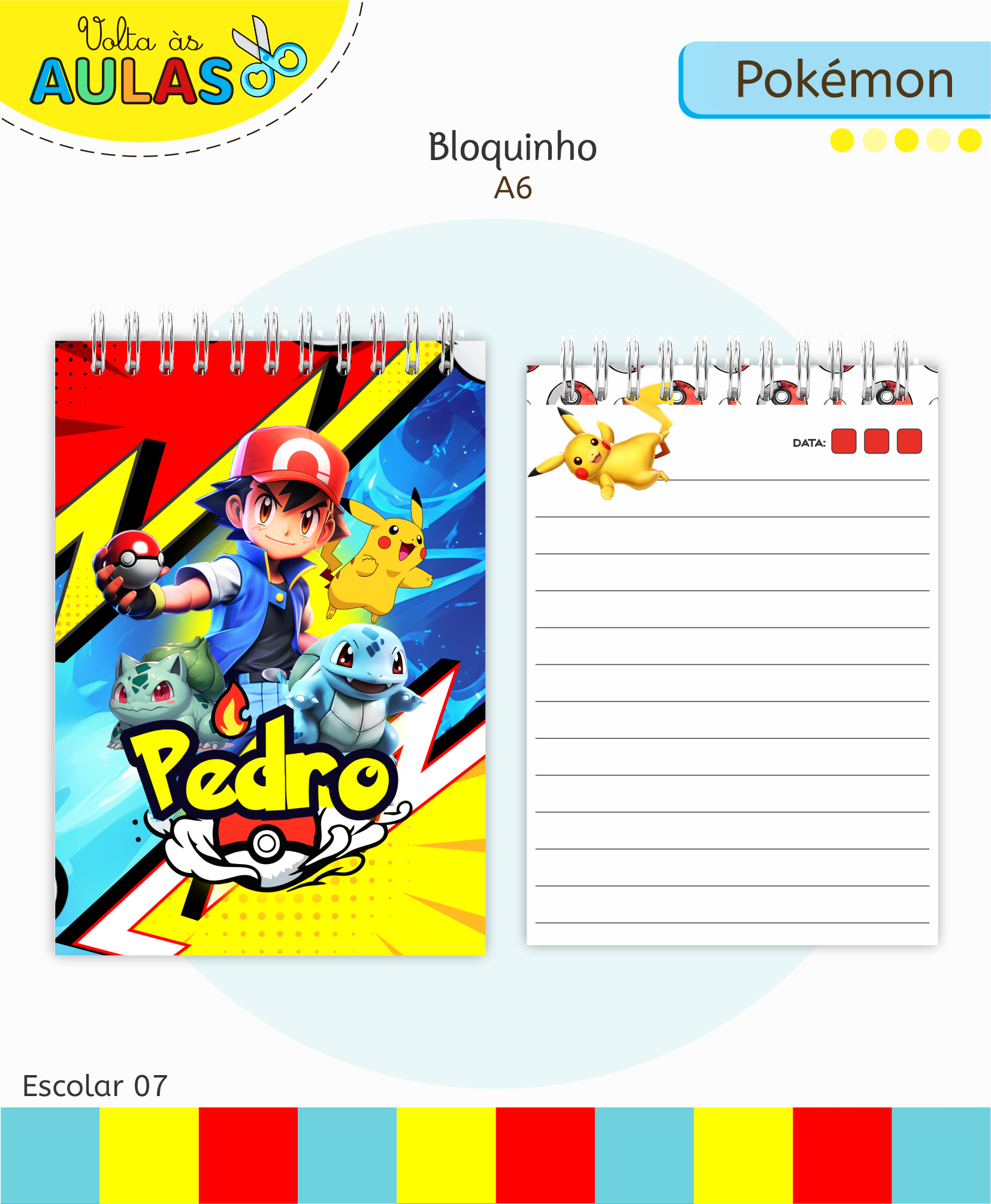 Pokemon – Kit Escolar 2026 (Lina Criativa) - Imagem 8