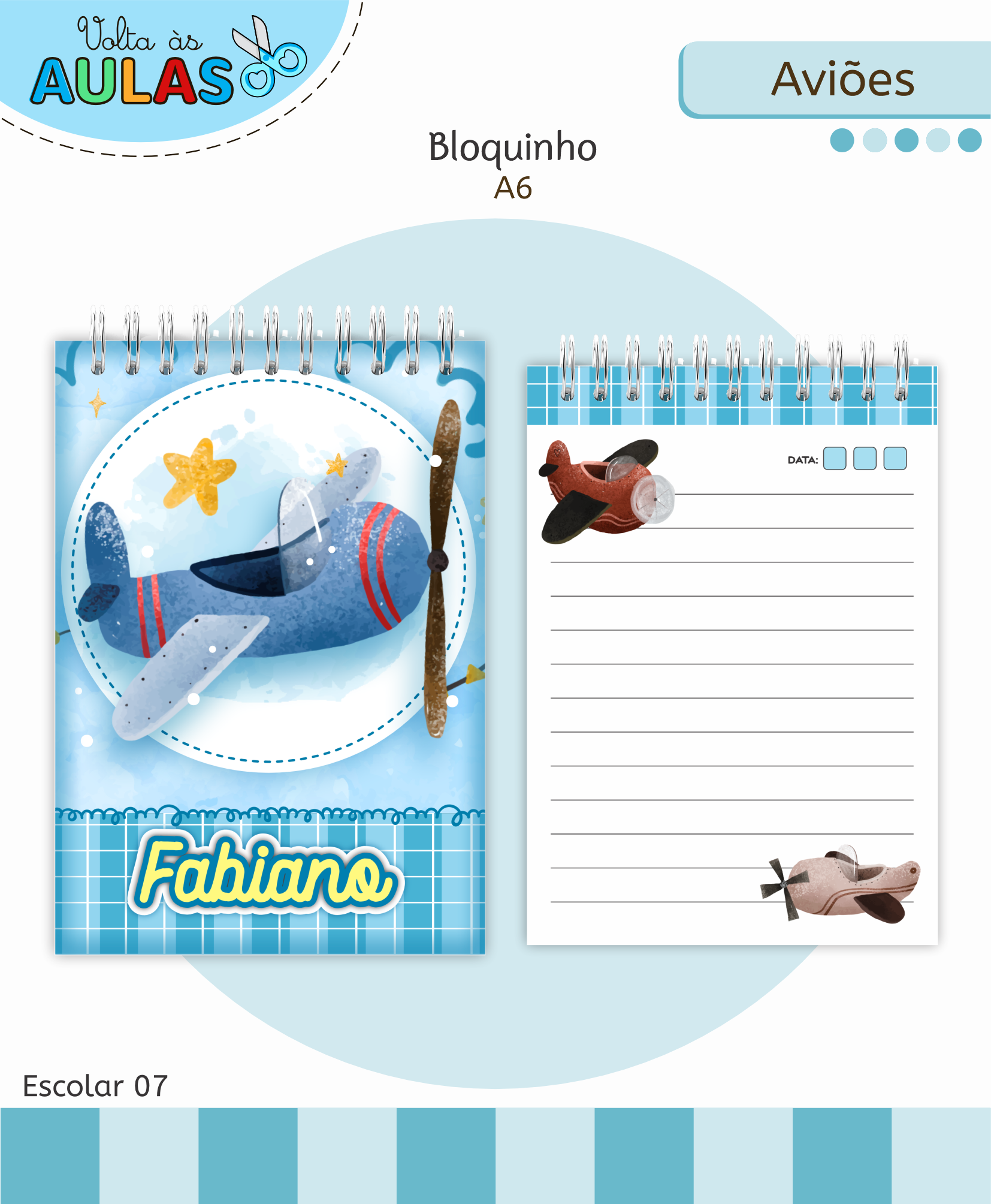 Aviões – Kit Escolar 2026 (Lina Criativa) - Imagem 11