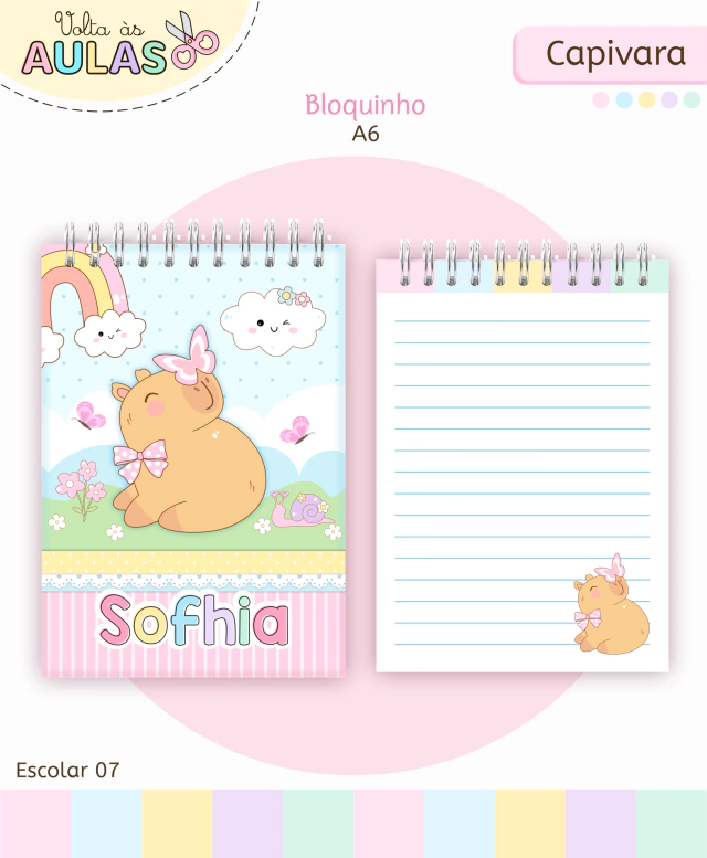 Capivara – Kit Escolar 2026 (Lina Criativa) - Imagem 5