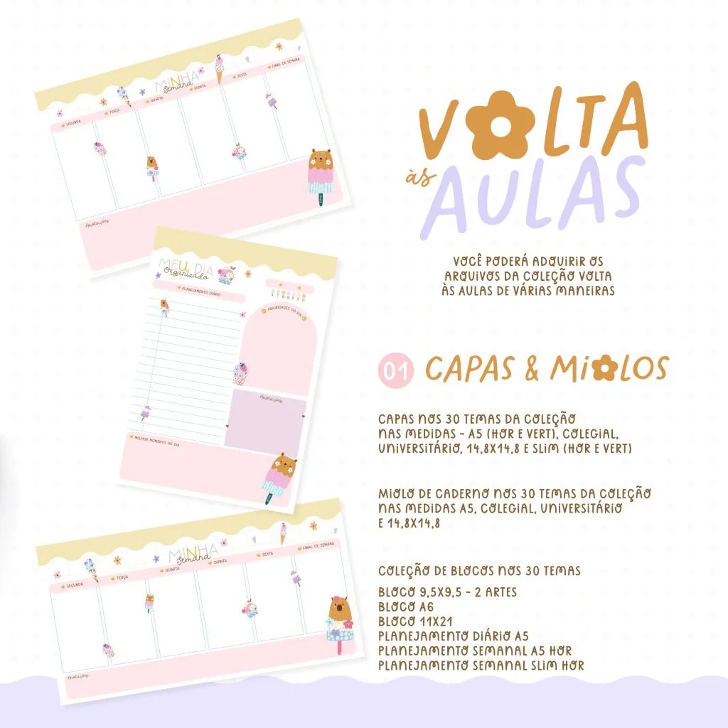 Coleção Volta às Aulas Completa 2026 (Papel Amado) - Imagem 3